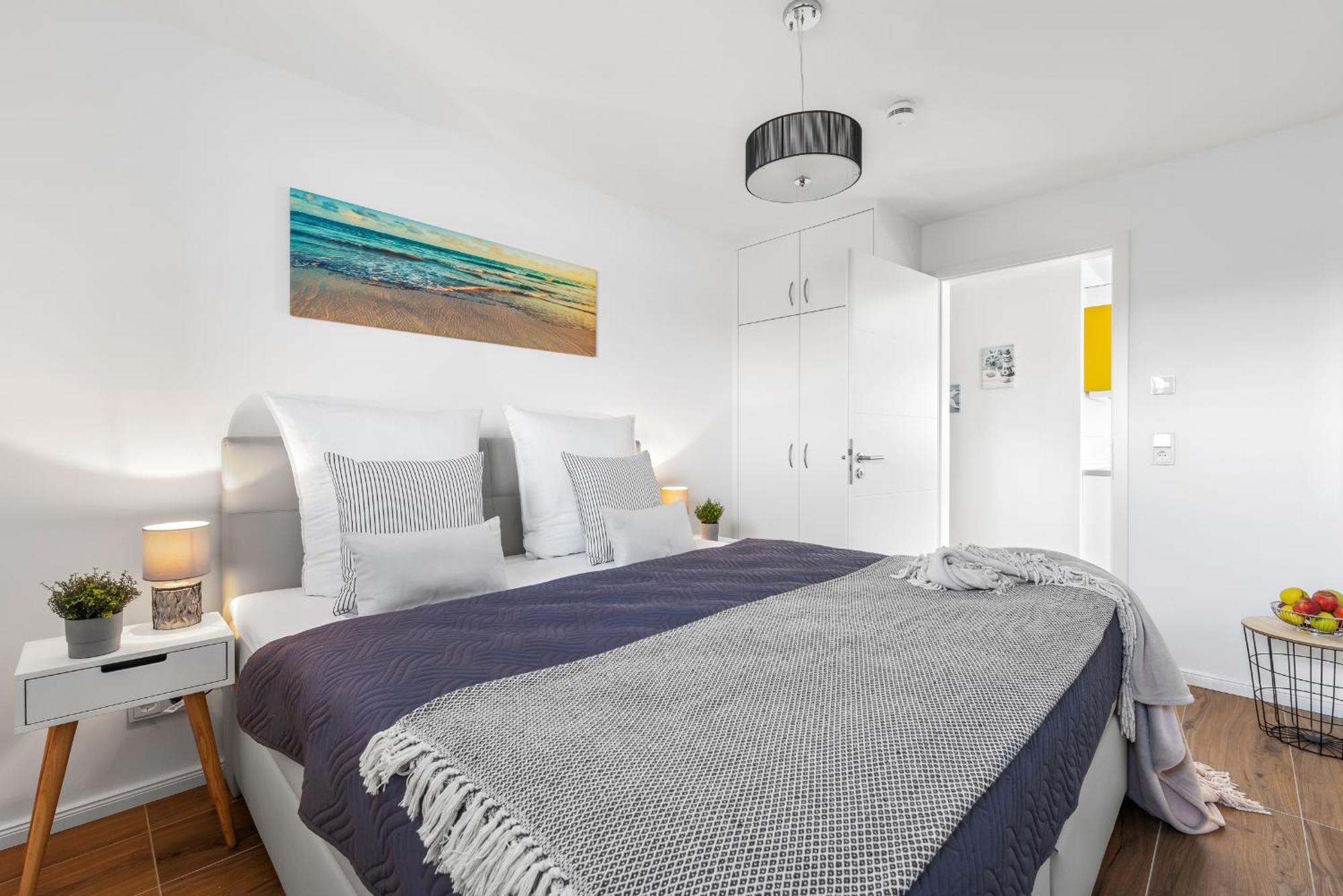 Brise- direkt am Wasser, Hafenblick, Fahrstuhl, Sauna, ueberdachter Balkon Olpenitz Exterior foto